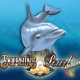 Dolphins Pearl Deluxe online game logo by Novomatic on mr-vegascasino.com