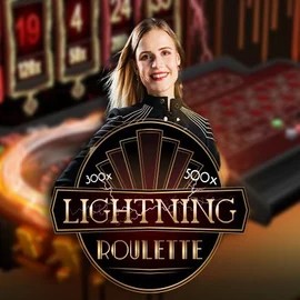 Lightning Roulette by Evolution, showcased at mr-vegascasino.com – game logo