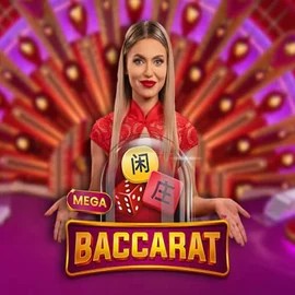 Mega Baccarat logo by Pragmatic Play at Mr Vegas Casino