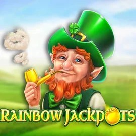 Rainbow Jackpots slot logo by Red Tiger Gaming at Mr Vegas Casino