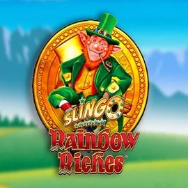 Slingo Rainbow Riches slot visual from Gaming Realms available on mr-vegascasino.com