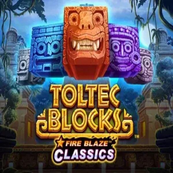 Fire Blaze: Toltec Blocks logo by Rarestone Gaming Mr Vegas Casino
