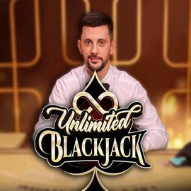 Unlimited Blackjack slot logo by Ezugi at Mr Vegas Casino