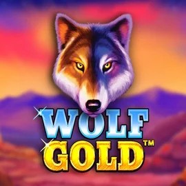 Wolf Gold online game logo by Pragmatic Play on mr-vegascasino.com